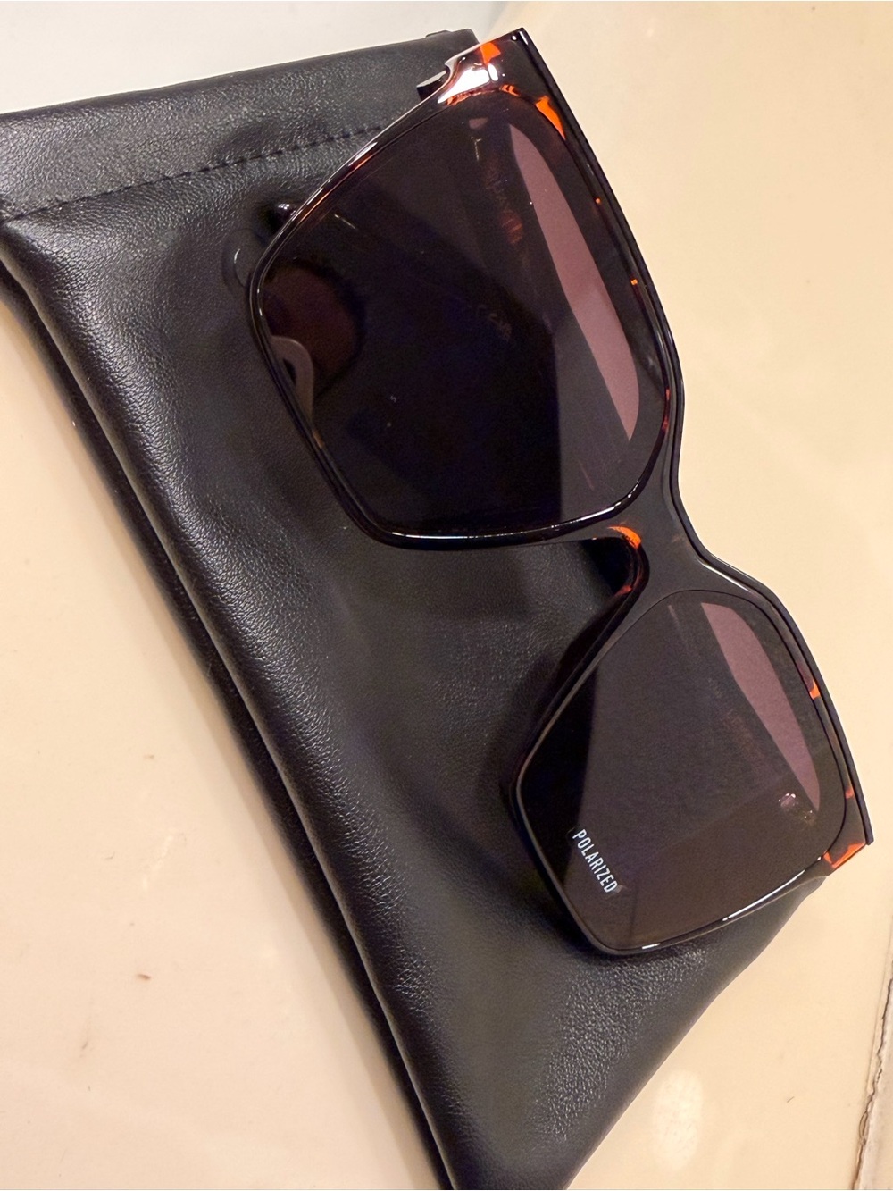 QUAY Level Up Tortoise Polarized Sunglasses + Case